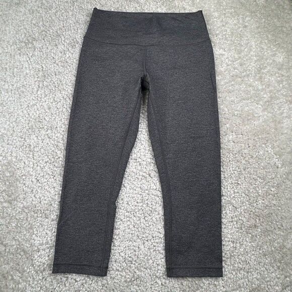 Lululemon Wunder Under Hi Rise Crop Legging  Heathered Gray - Picture 3 of 14